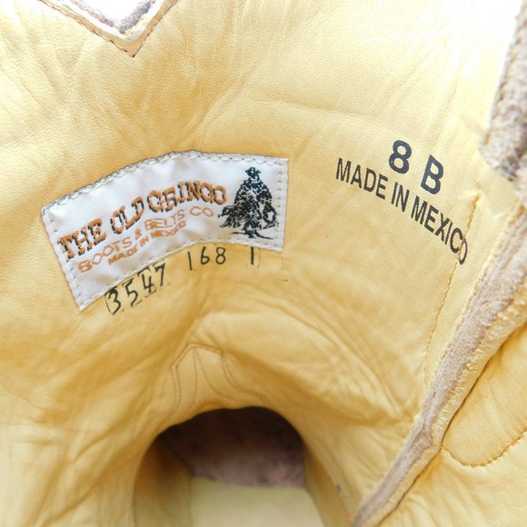 New OLD GRINGO Brown Leopard Leather Western Boots 8 - Picture 8 of 8